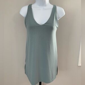 Athleta Women's Soft Green V-Neck Tank Top